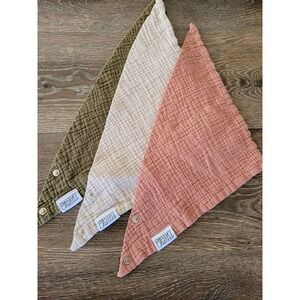 Charley Charles Baby Bandana Bibs 3-Pack Absorbent‎ Drool Bibs Neutral Colors #9